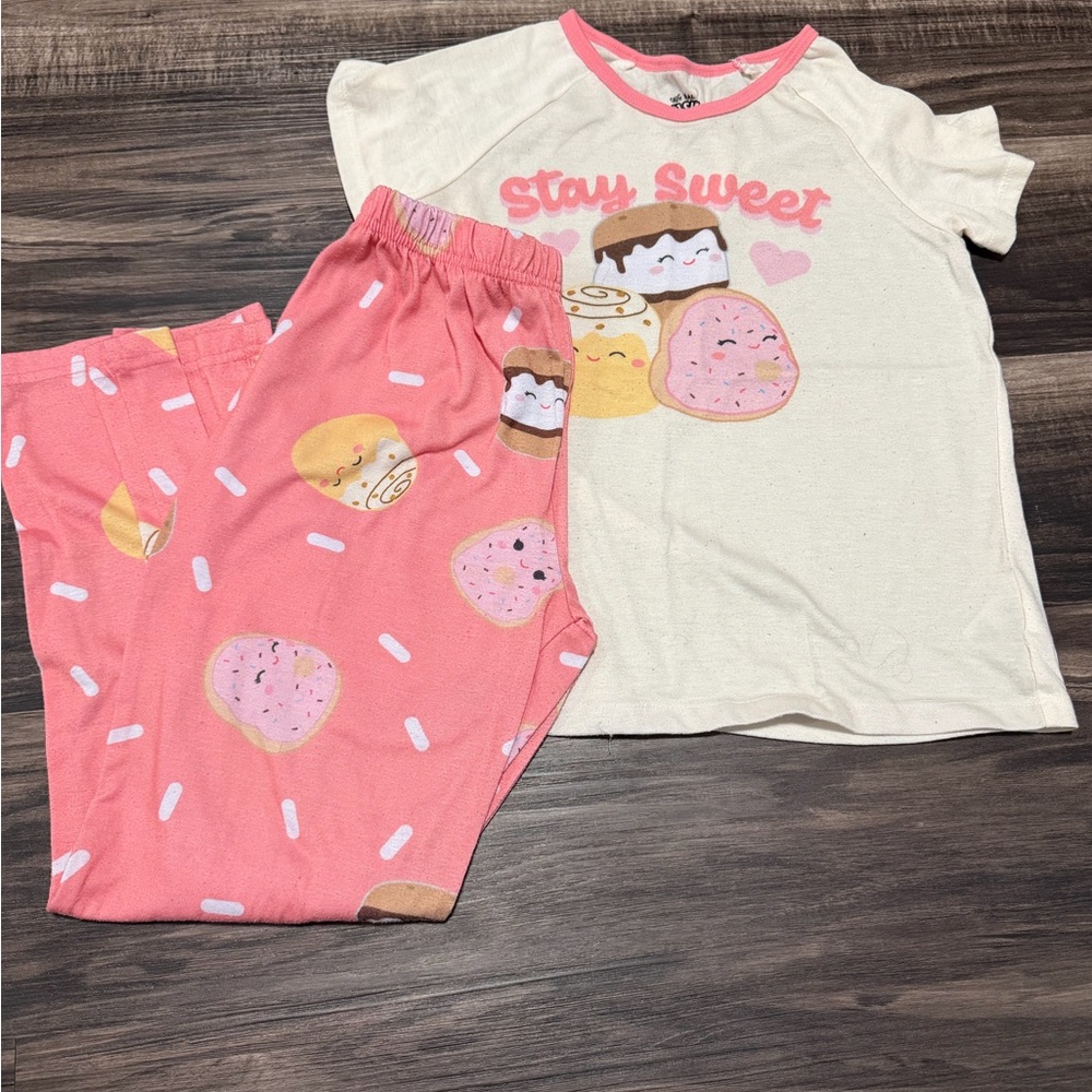 ✨3 for $15✨ Squishmallows Stay Sweet Pink Donut Kids Pajama Set